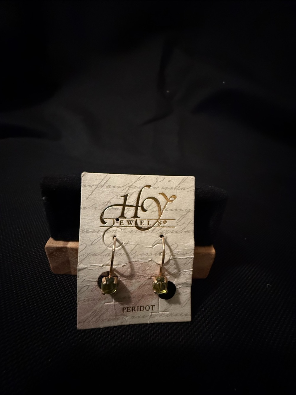 Peridot Drop Earrings in Gold wash over Sterling Silver